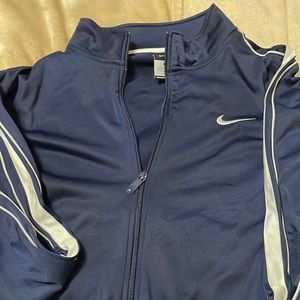 Nike zipped jacket in navy blue